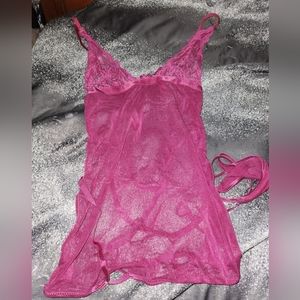 Pink strappy chemise